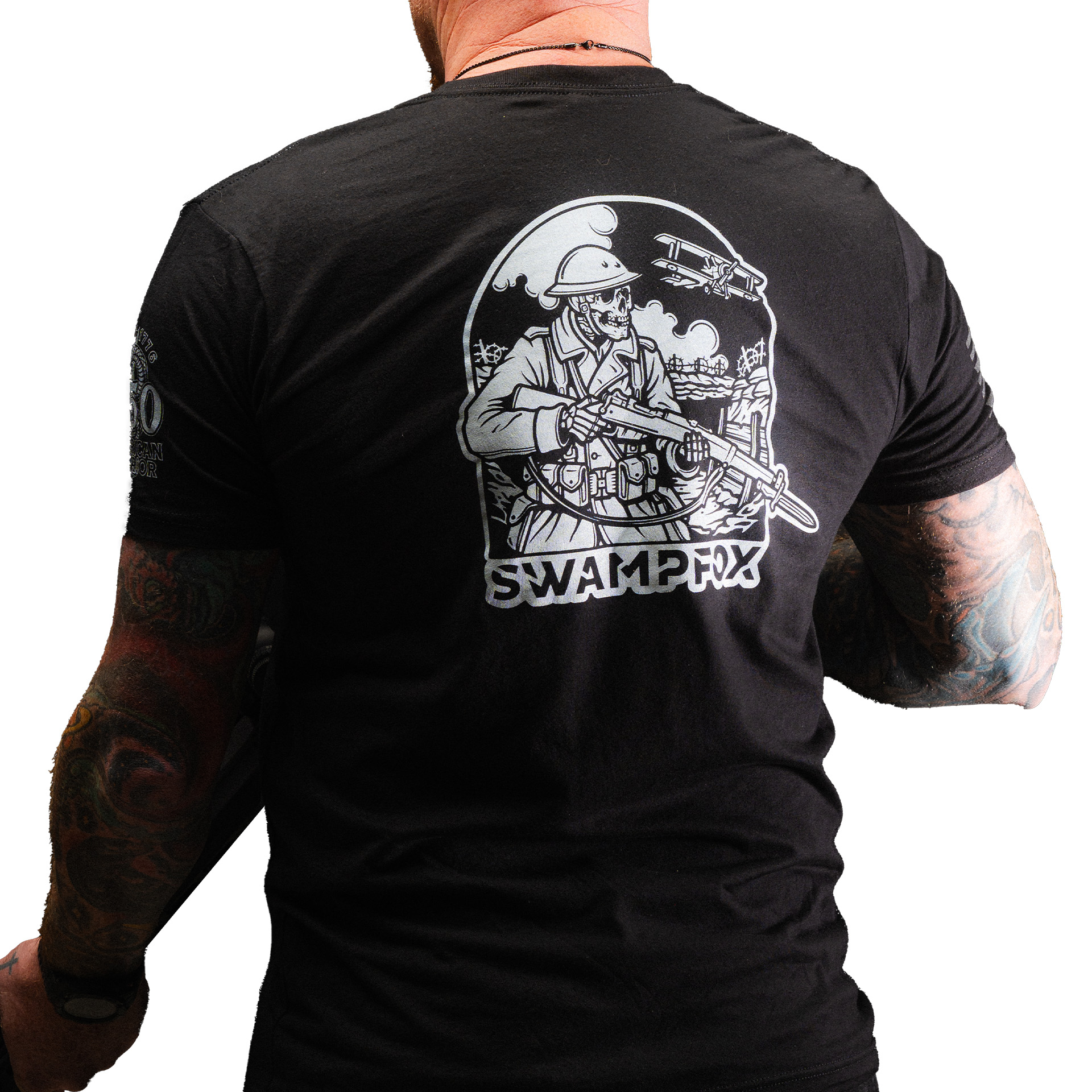 WWI Warrior T-Shirt - model wearing World War I era design